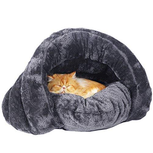 Haoun Cozy Cuddle Cave Pet Bed Removable Cushion Covered Hooded Pets Sleep Zone For Cats/Puppies #TOP3