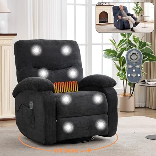 Sillón Manual Plegable Chenille Negro