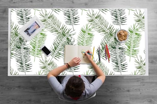 Sous-main de bureau antidérapant et imperméable en vinyle lavable pour protéger les tables