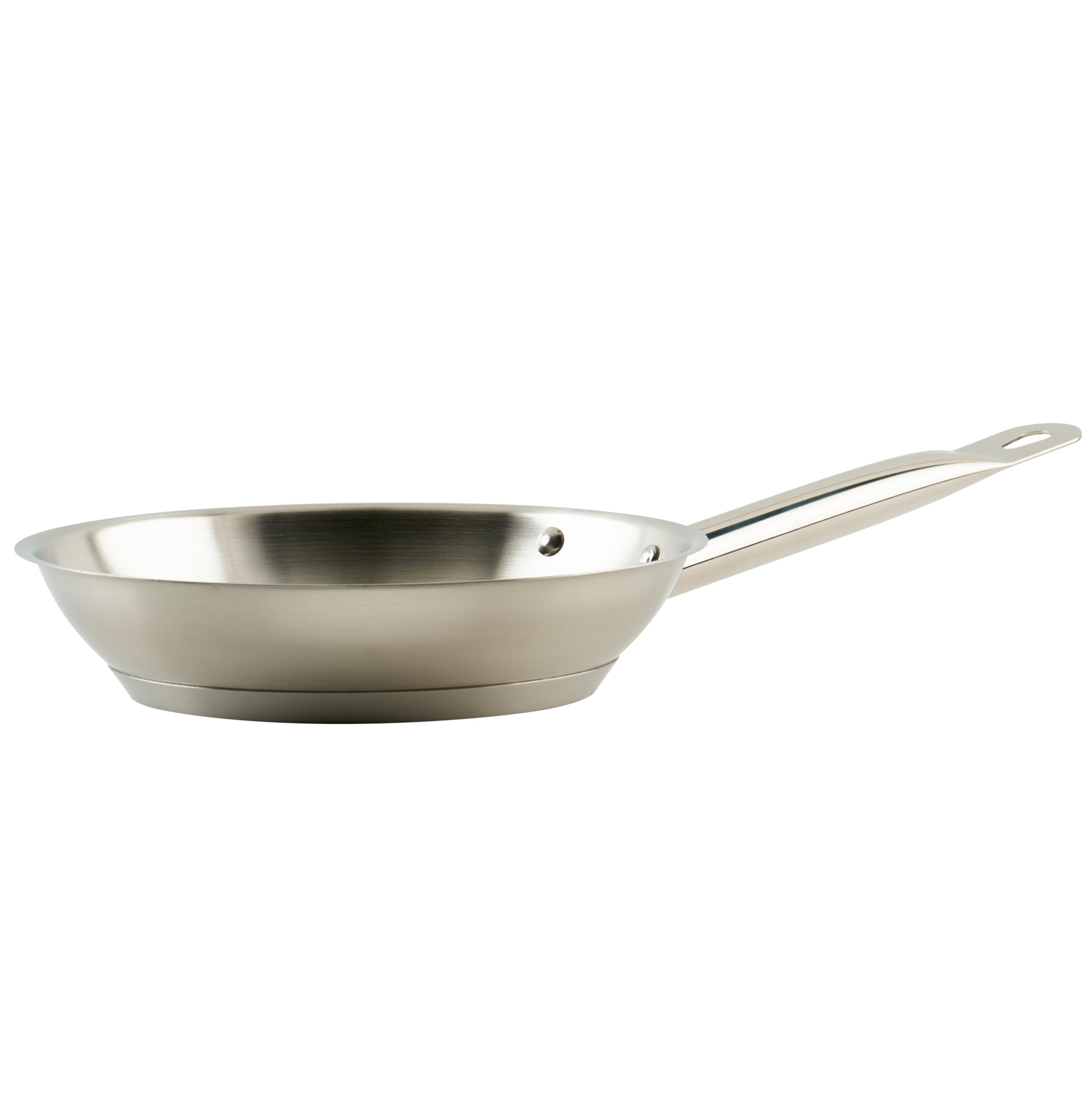 Winco Commercial-Grade Stainless Steel Fry Pan, Natural Finish, 8"