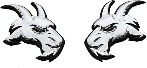 Par de emblemas de cabeza personalizados 3D de repuesto para TRX Ram 1500 Fender Badge Hellcat (cromado)