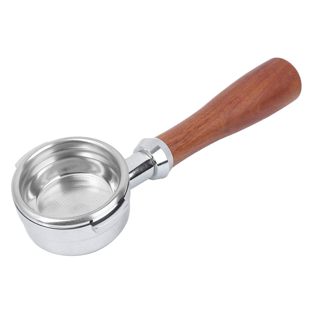 DelamanCoffee Filter Handle, 58mm 2 Ears Filter Bottomless Stainless Steel Filtering Handle Fit Coffee Machine Accessories for WELHOME Series Coffee Machine