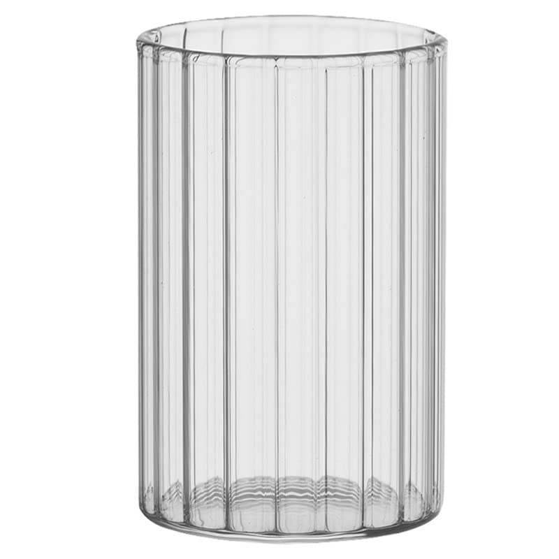 LSZA Glasses cup,350ml Transparent Wide Striped Glass Cup High Temperature Resistant Glass Water Cup Home Juice Cup Wine Glass A300ml