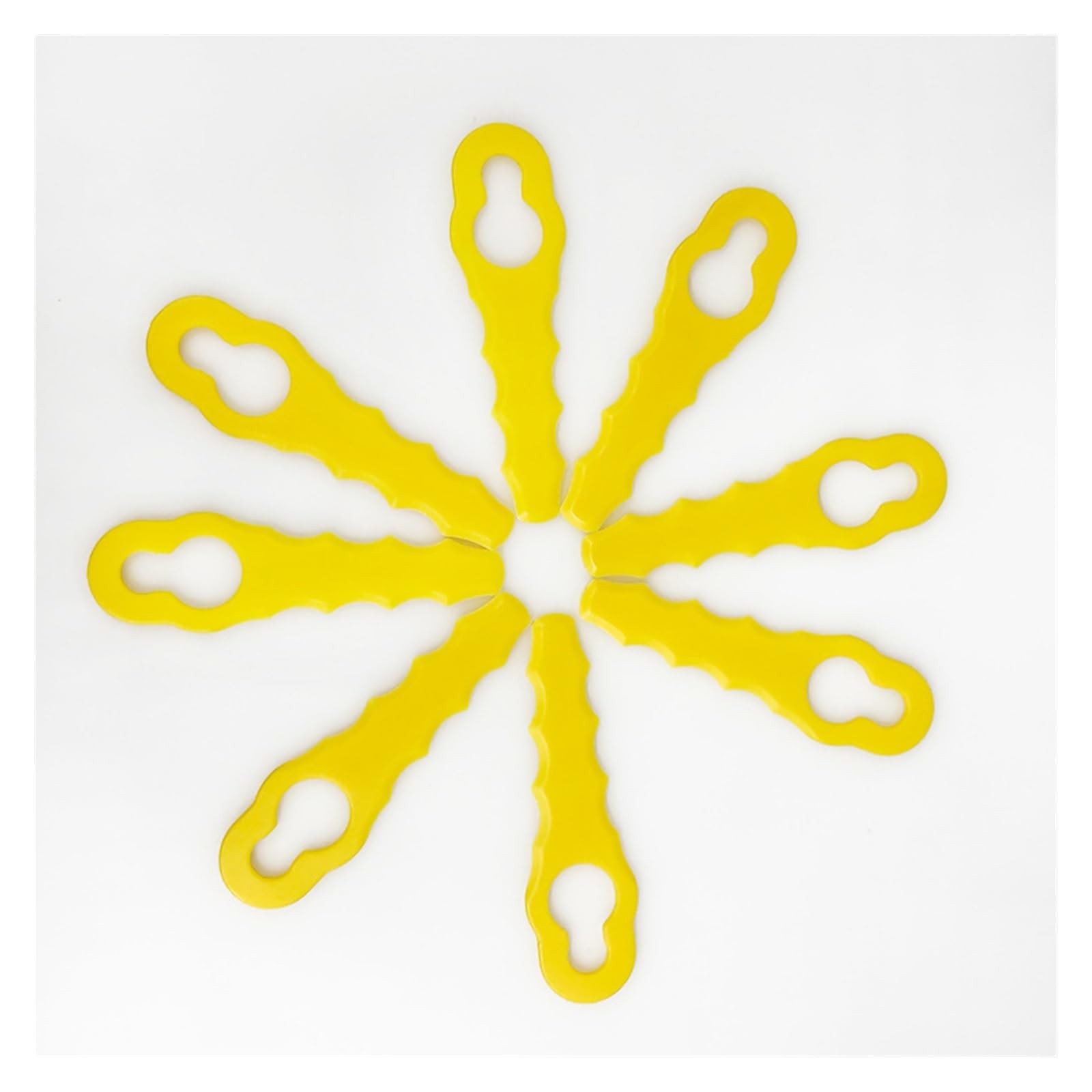 Genérico Cortacésped Universal L67, Cortador de Cuchillas de plástico, Juego de Cuchillas de plástico, Robot cortacésped antirotura de Alta dureza, Accesorio(100pcs L67 Yellow)