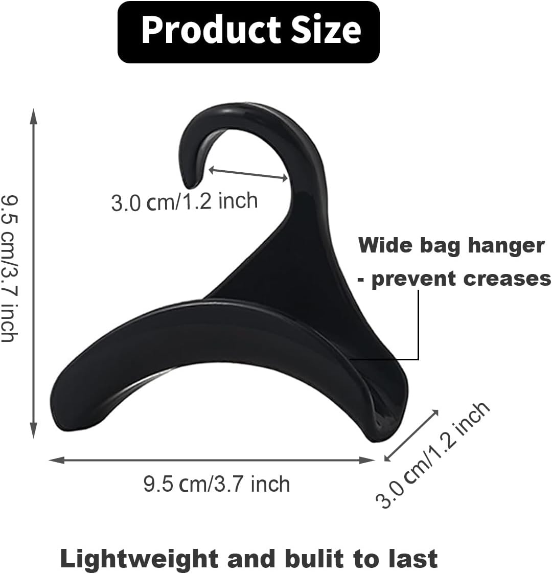 10 Pcs Purse Hanger Hook Purse Organizer Insert Hanger Holder Handbags Backpacks Arch Hook for Closet Home Storage(Black)