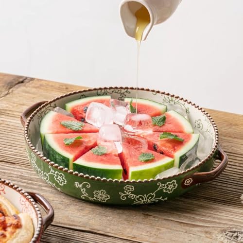 Platos para hornear con doble asa molde cerámico antideslizante 7