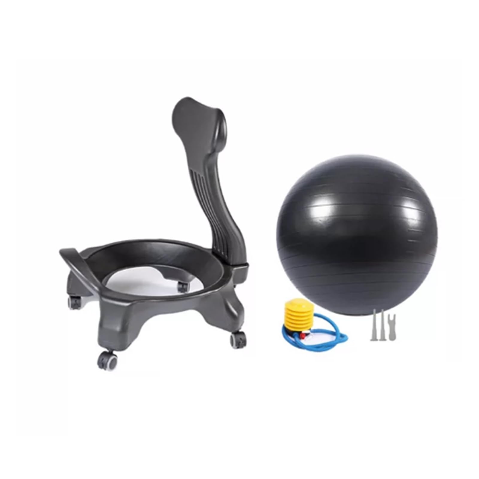 BZJPRFC Balance Ball Chair with Wheels and Back Support
