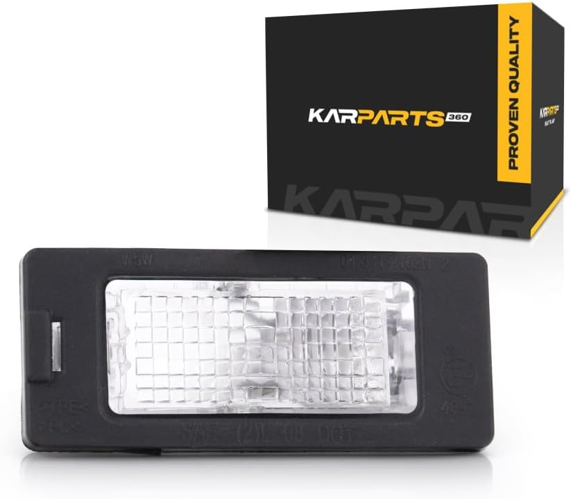 KarParts360 For Volkswagen Passat/Tiguan 2012-2018 License Plate Light Driver or Passenger Side | CAPA Certified | Replacement For VW2870113, VW2870113C | 5N0943021B