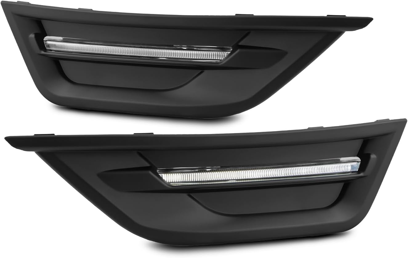 AKKON - Fits 2013-2019 Ford Taurus LED DRL Bumper Driving Fog Lights Pair Left+Right w/Wire Harness Bracket Screws