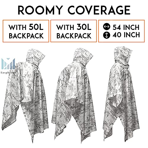 Eosphorus Multicam Alpine Snow Camo Hooded Poncho Winter Camouflage Ultra-Thin Windbreaker Hunting Apparel4