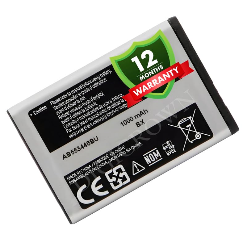 Image of Original AB553446BU Battery Compatible for Samsung B100 | B2100 Xplorer (Marine) | C3300K Champ | C5212 | E1110 | E1252 | i320 | L258 | M110 - (1000mAh) - 1 Year Warranty DF7