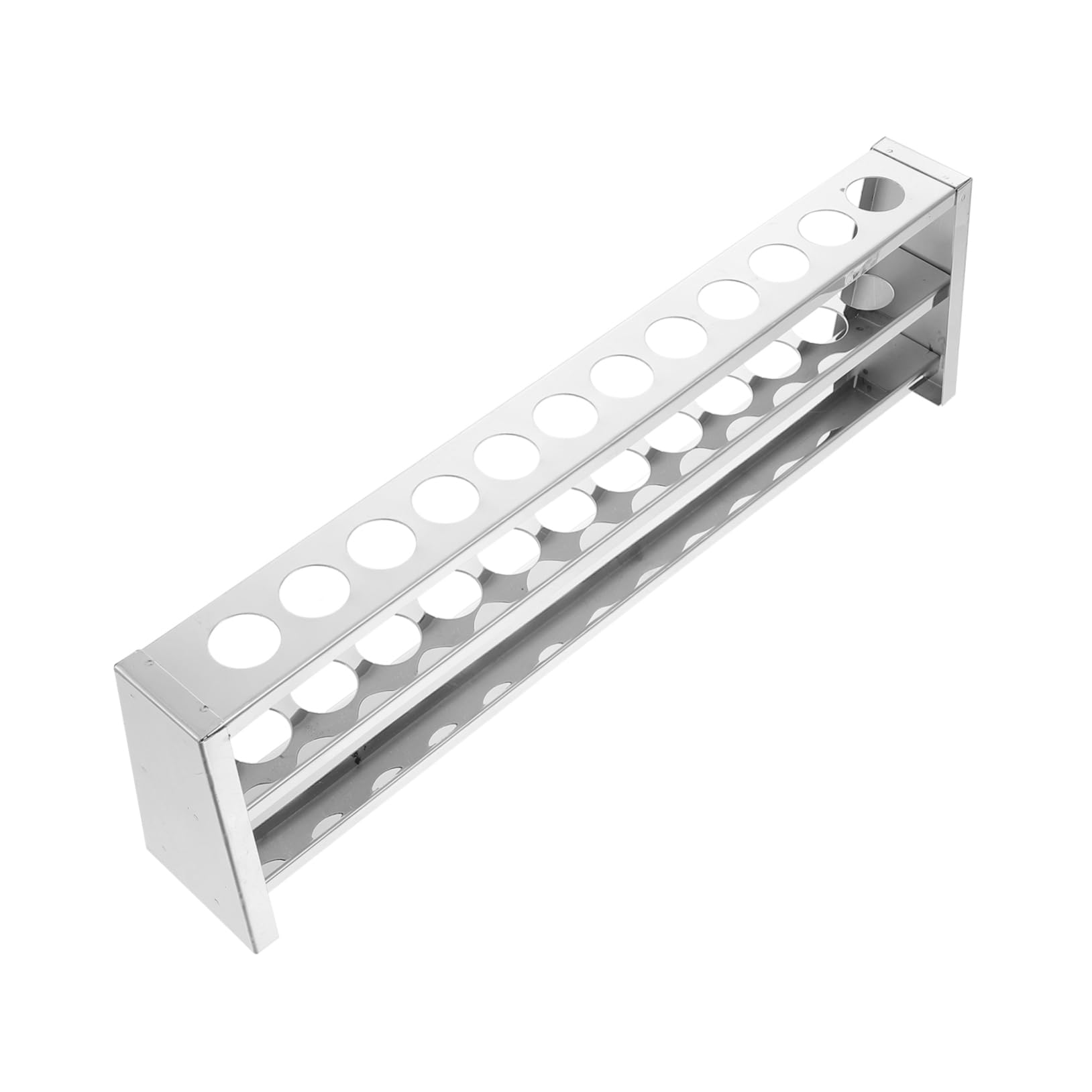 MAGICLULU Gradilla Para Tubos De Ensayo Soporte Metálico De Acero Inoxidable Para Tubos De Laboratorio Estante Para Probetas Laboratorio