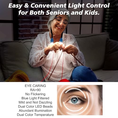 Lampe LED rechargeable pour livre moderne 6500K bleu clair sans fil - 6