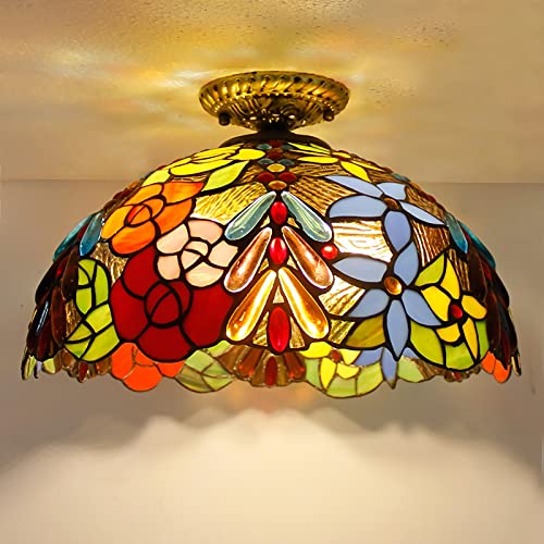 Plafond lightture TQHGM 16 pouce tache-vitrail chambre cuisine