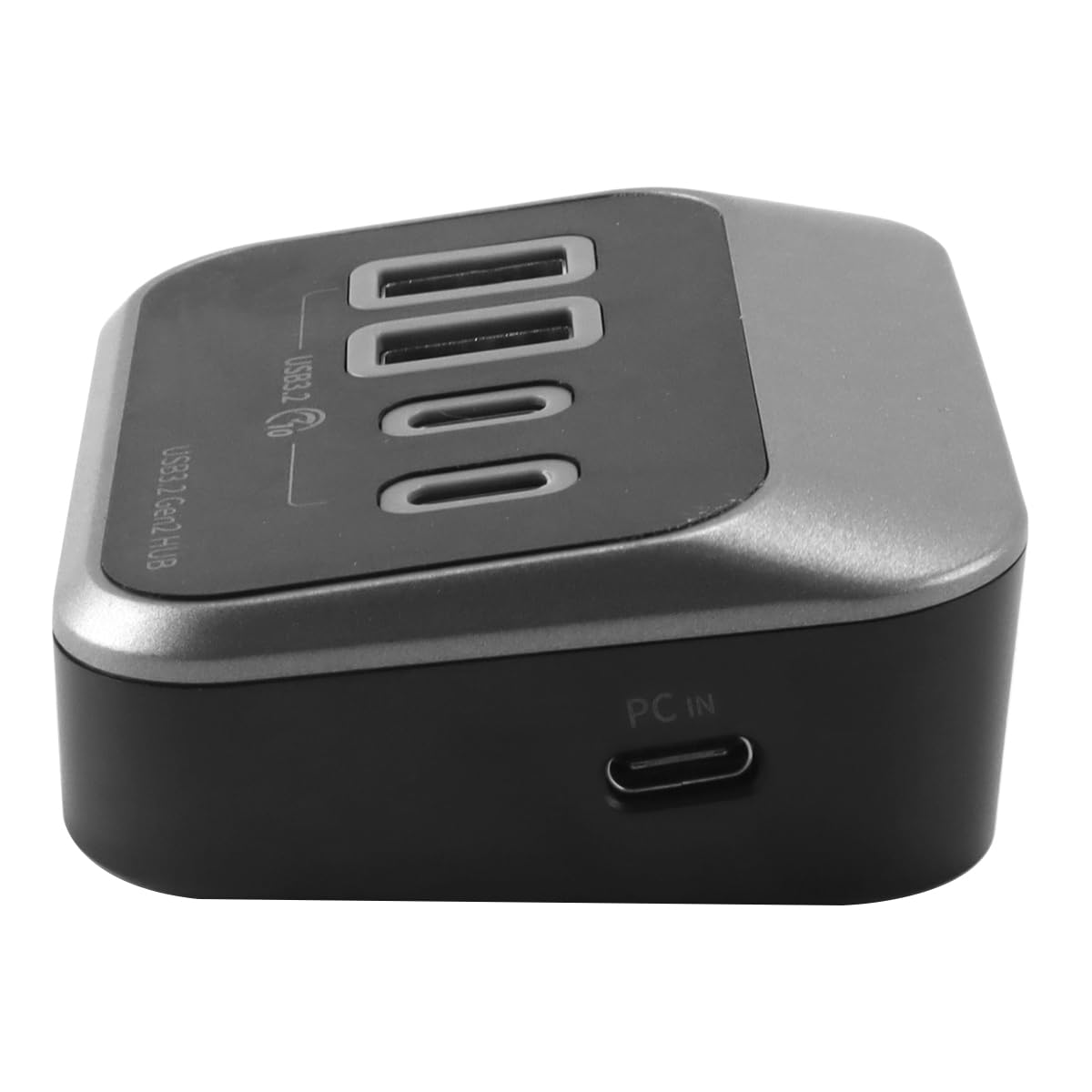 Huba Przenośny przedłużacz koncentratora, 2 porty USB 3.2 i 2 porty typu C z portem zasilania 5 V/3 A, długość przewodu 10 Gb/s, 0,5 m do komputera stacjonarnego, laptopów