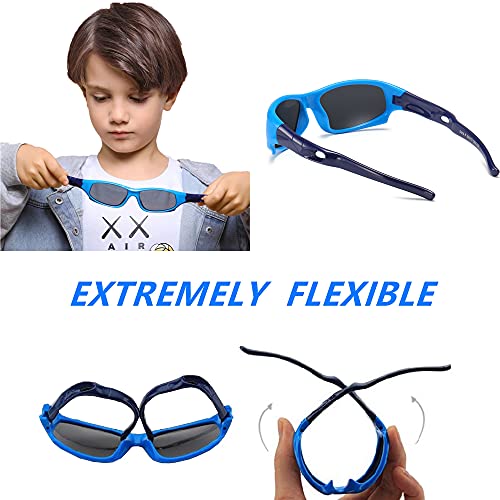 Dylb 3 Pack Flexible Kids Polarized Sunglasses For Boys Girls With Strap thumb #3