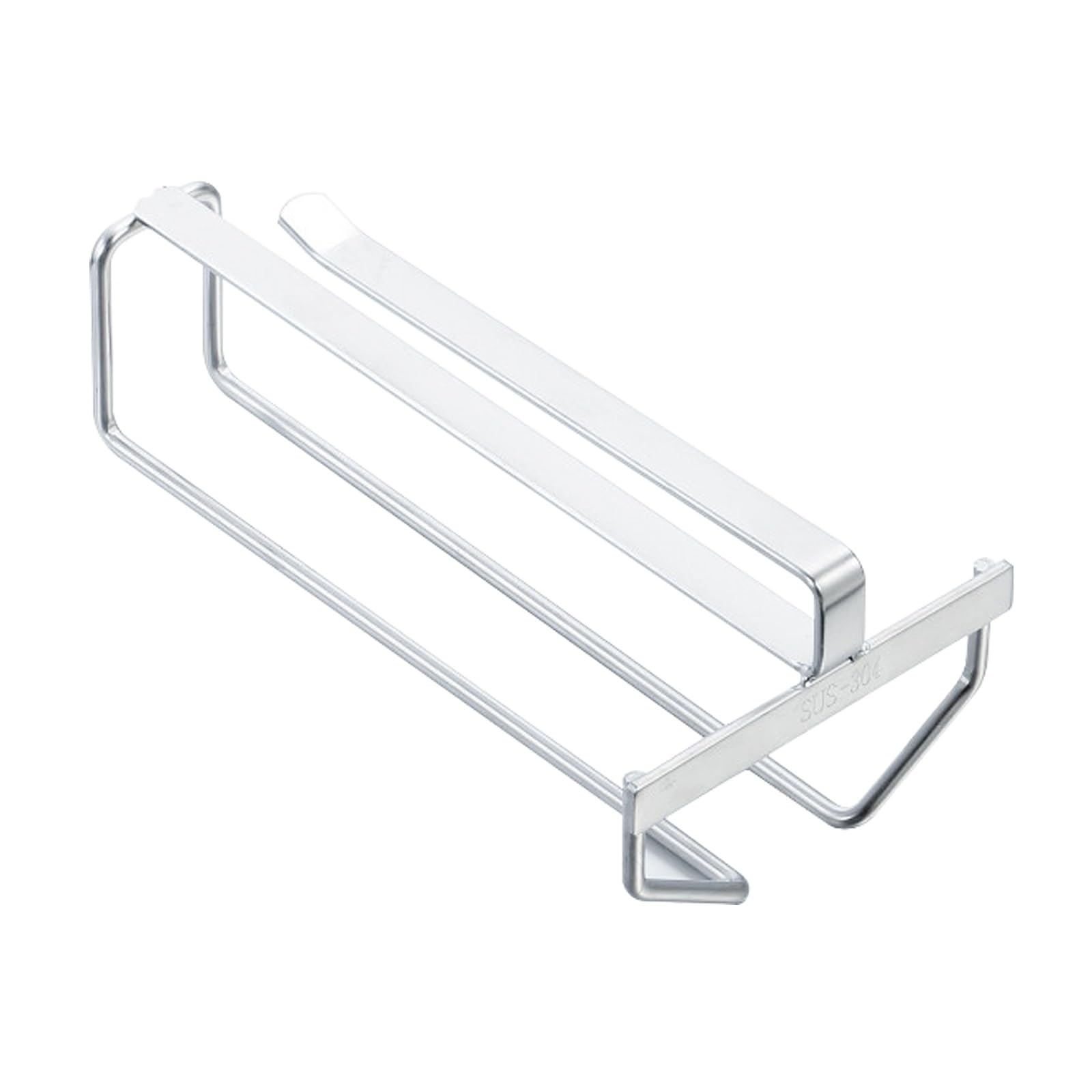 ASYJVWYZ Stainless Steel Wine Glass Hanger Rack, Under Shelf Stemware Holder For Kitchen Bar, Hanging Wine Glass Racks, Space Saving(11x27x9cm)