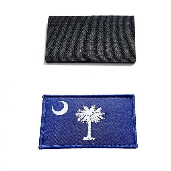 stidsds 2 Pack USA South Carolina Flag Patch South Carolina State Flags Embroidered Patches US State Flags Military Tactical Hook and Loop Fastener Patch for Clothes Hat Backpacks Pride Decorations by stidsds - Used condition - Image 4