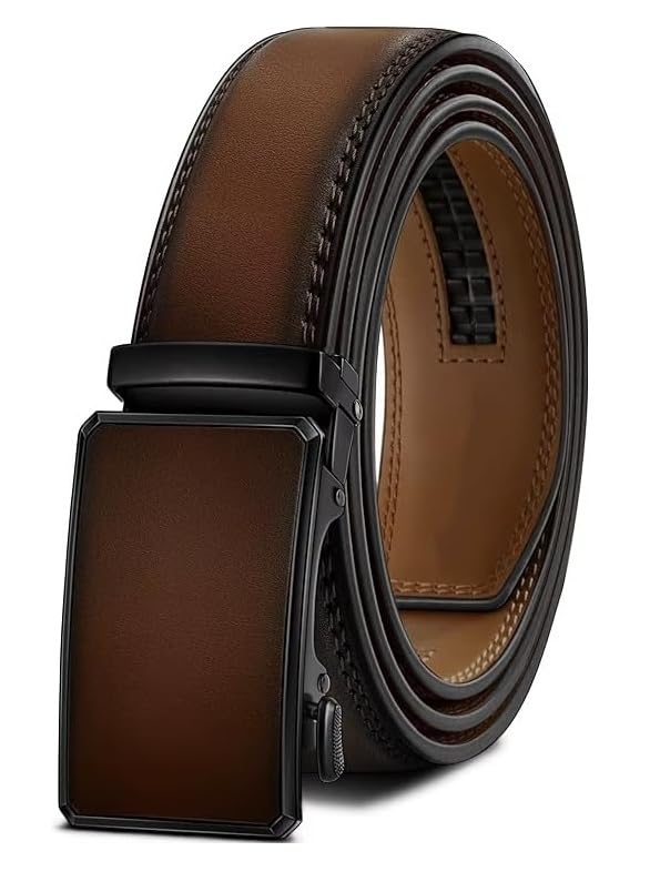 Image of WildHorn Men's Genuine Leather Belt for Men| Premium Auto-Lock Buckle | Adjustable up to 48 inch | Formal & Casual Wear | Micro-Adjust Fit | Stylish Gift Box Included