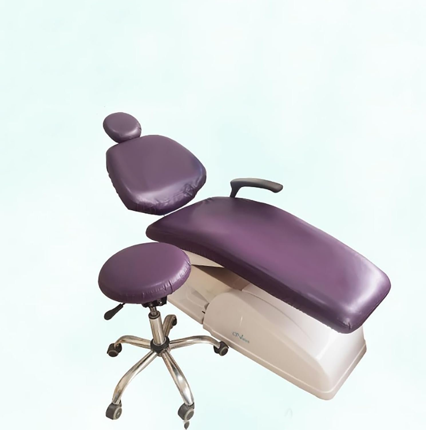 CEEBUS 4pcs/Set Protective Full Dental Chair Cover Advanced Milk Silk + Composite Film Waterproof Material, for Dental Chair, Seat, Headrest (Color : H)