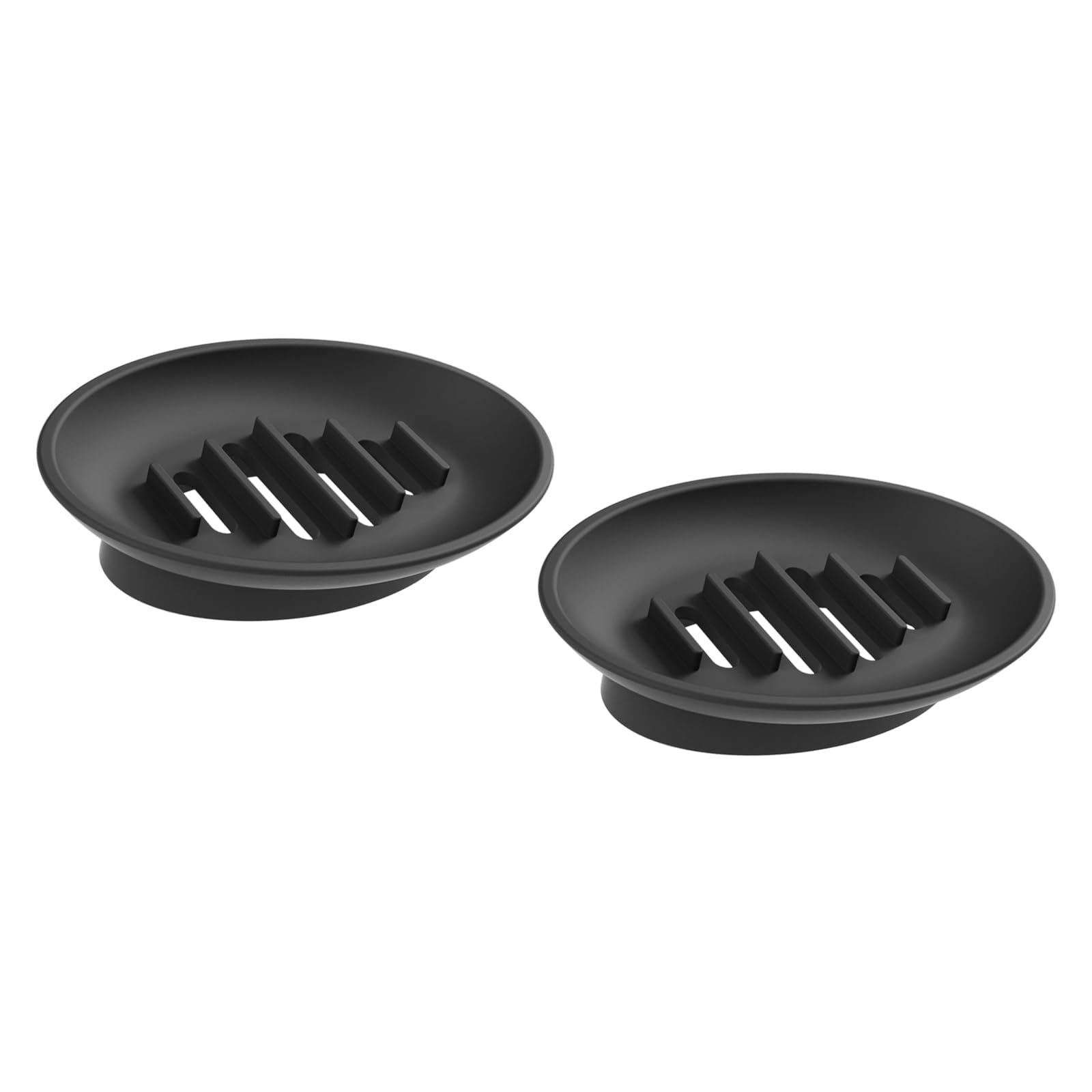 PANGBOER Multipurpose Soap Dishes Silicone Holder for Household Bathroom Countertop Organization Soaps Storage Tray 2PCS Dishes