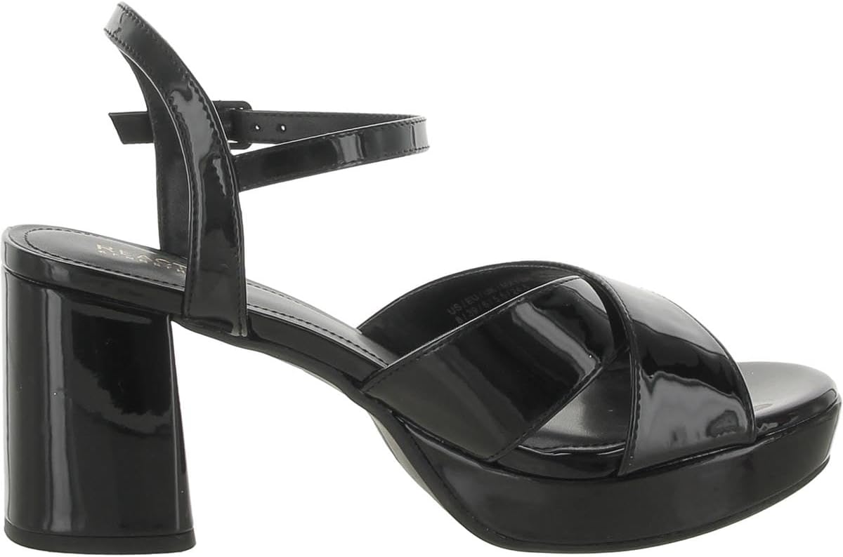 Kenneth Cole REACTION Women's Reeva Platform Heeled Sandal, Black 1, 9.5 - Image 2