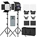 Produktbild GVM LED Videoleuchte Panel mit Stativ, 672S 3200K-5600K LED Video Beleuchtung 20000Lux/0,5m LED Studiolicht Dauerlicht Fotografie licht für Videolicht YouTube Fotografie Studioset (2er-Pack)