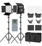 GVM 672S LED-videolamp met statief, lichtpaneel met afstandsbediening, studiolamp 20000...