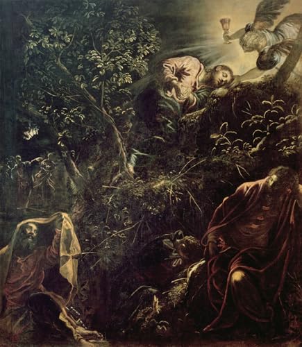 Pintura de Tintoretto Cristo en Getsemaní: fotos y cuadros decorativos de lienzo 60x90cm