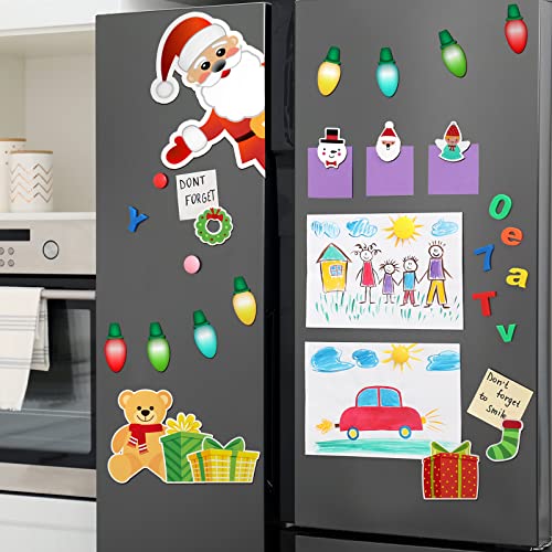 Imanes magnéticos decorativos de árbol de Navidad para refrigerador miniatura 4