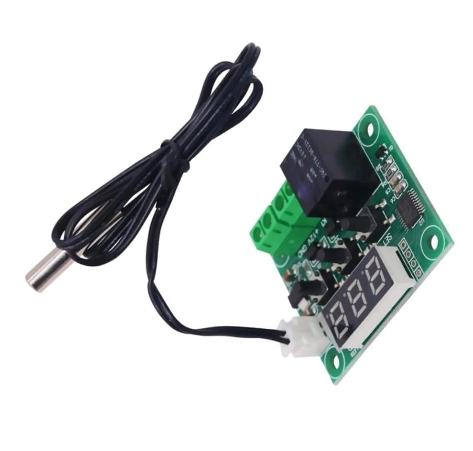 TM&W- Digital LED Temperature Controller, XH-W3001, W1209, STC-1000, STC-3028, M452, HYGROMETER, 220V 1500W 10A Thermostat Control Switch with NTC Sensor Probe for Egg Incubator (W1209)