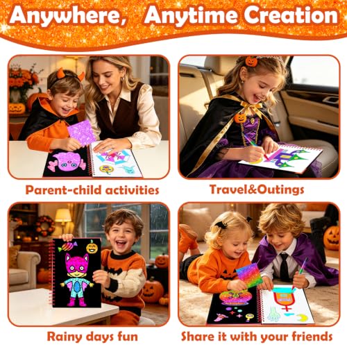 FUNNYB&G Halloween Foil Art Craft Kit for Kids, Halloween Toy Gift for Kids - image 6