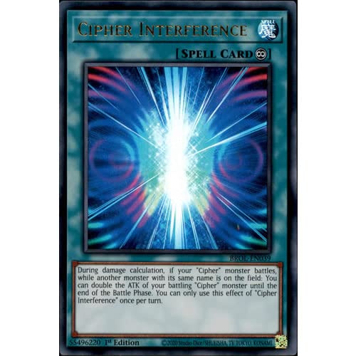 BROL-EN039 1st Ed Cipher Interference Ultra Rare Card Brothers of Legend Single Card