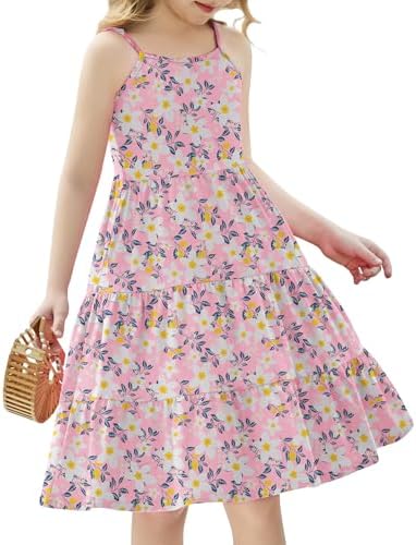 Arshiner Toddler Summer Cami Dress Boho Sundress Casual Sleeveles...