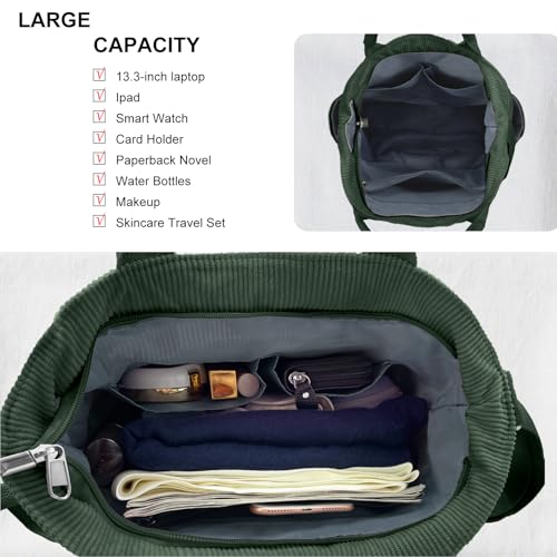 Bolso Tote de Pana para Mujer Grande Crossbody miniatura 5