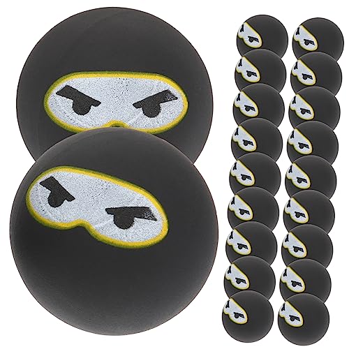TOYANDONA 20 Piezas Pelota Ninja Que Rebota Saltarinas para Bolas Rebotando Favores De Fiesta De Bolas Hinchables Pequeñas Que Rebotan Caucho Black