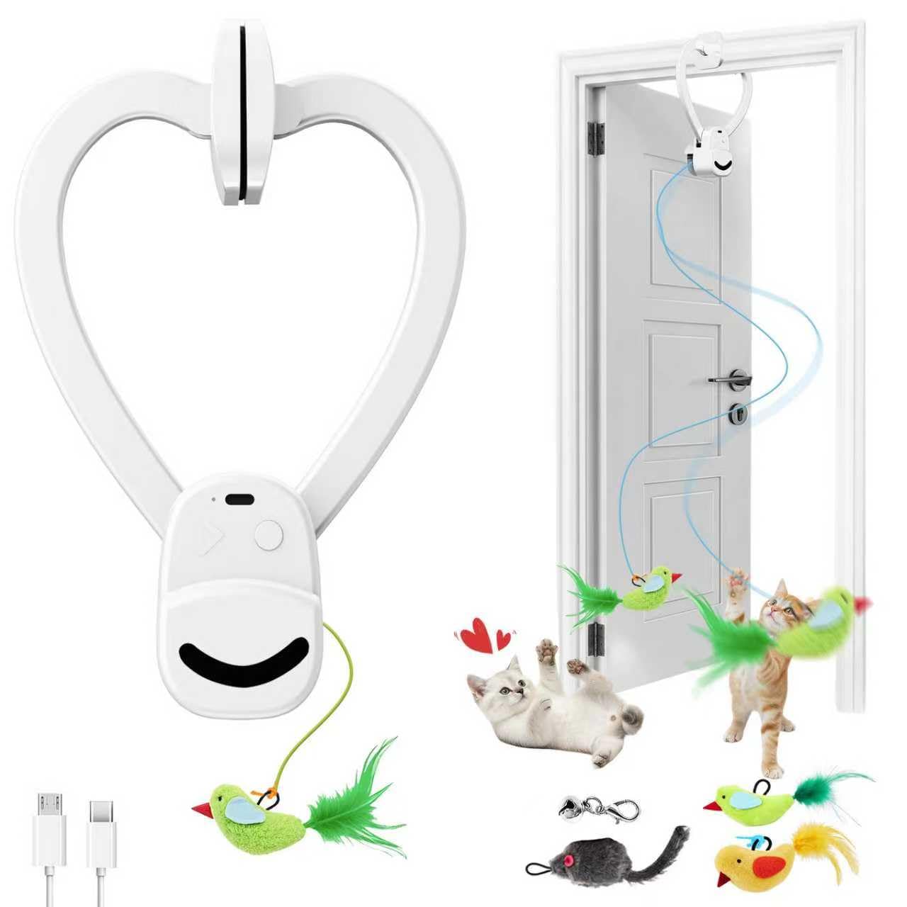 CATPICK Interactive Cat Toys for Indoor Cats Automatic Electric Flying Bird Feather Mouse Toy - Best Kitten & Adult Cat Enrichment Mouse cat Toy