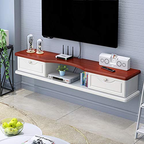 Estante Montado en la pared TV Stand flotante consola for TV TV Media Console – Oficina for la Vida pared del sitio de Tv de entretenimiento Centro de Soporte de TV Colgando gabinete Estantería de Jue
