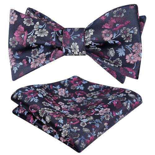 Image of Alizeal Mens 2pcs Floral Bow Tie Set