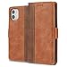 Produktbild Sinjoro iPhone 11 Hülle, Premium Leder Tasche Handyhülle Schutztasche Klappetui Brieftasche mit [Kartenfächer] [Standfunktion] [Magnetverschluss] für Apple iPhone 11 (6,1 Zoll) (Braun)