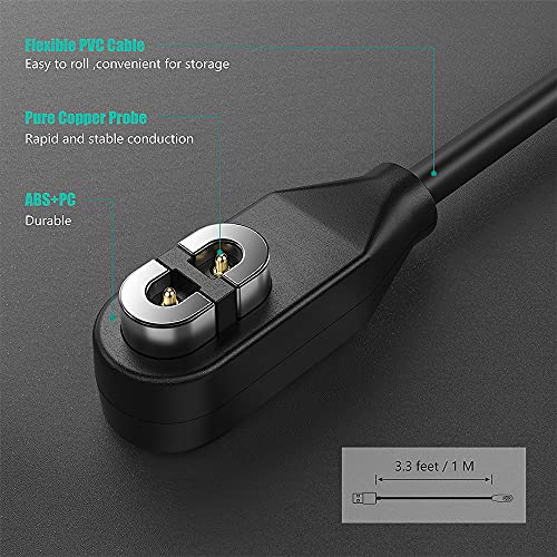 TUSITA Magnetic Charger Compatible with AfterShokz Aeropex, SHOKZ OPENCOMM, OPENRUN PRO, OPENRUN PRO Mini, OPENRUN, OPENRUN Mini - 1M