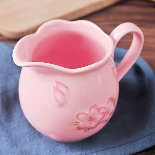 Miniatura 6 de Mathew Sakura - Juego de crema de cerámica y azucarero, juego de café para servir jarra de crema Rosado