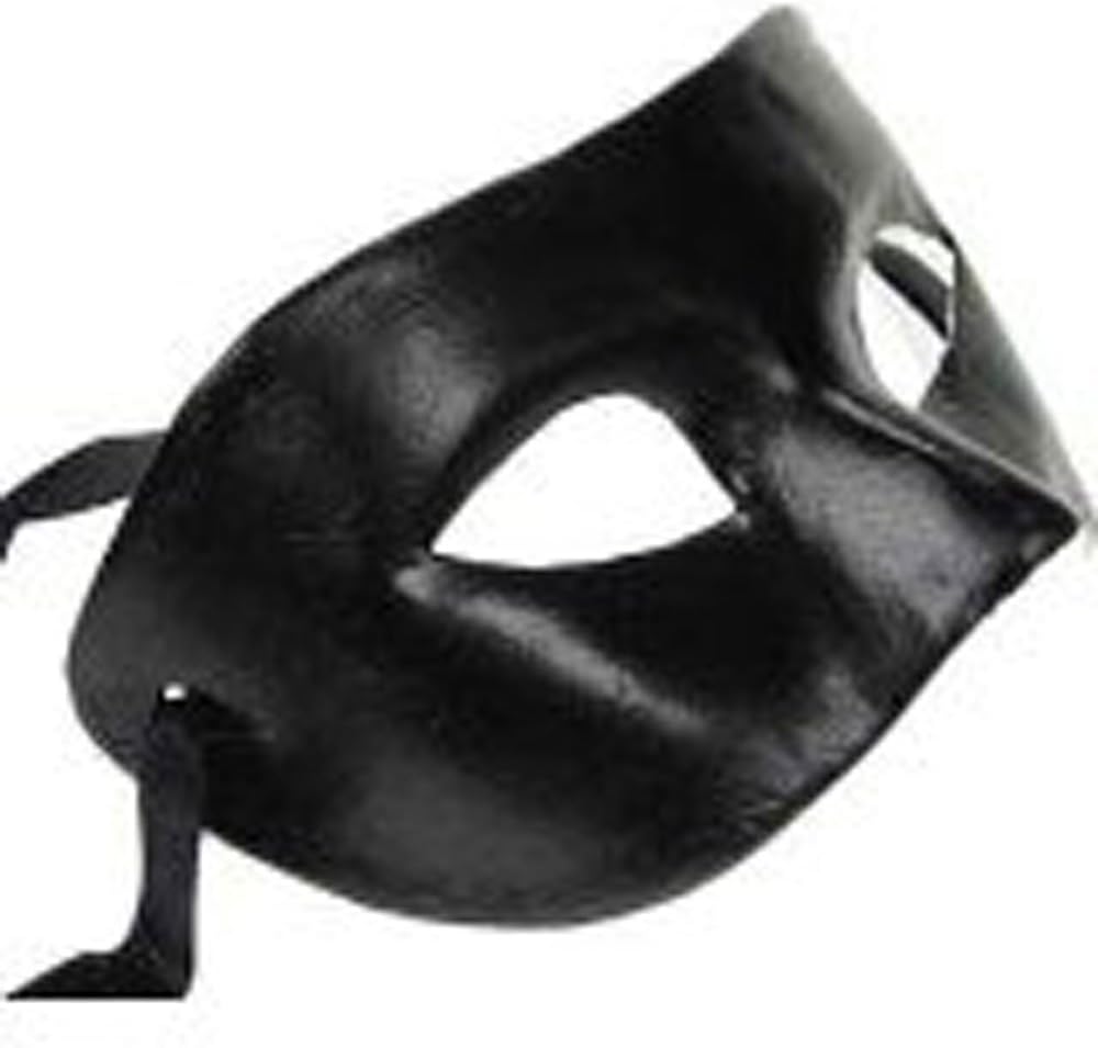 Black V Venetian Mask Masquerade Halloween Costume