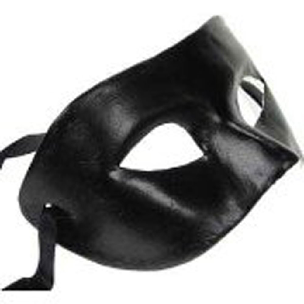 Black V Venetian Mask Masquerade Halloween Costume