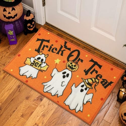 COSY HOMEER Halloween Festival Decor Doormat Indoor, 76×43 cm Nonslip Welcome Door Matts for Floor, Entrance Rug Machine Washable for …