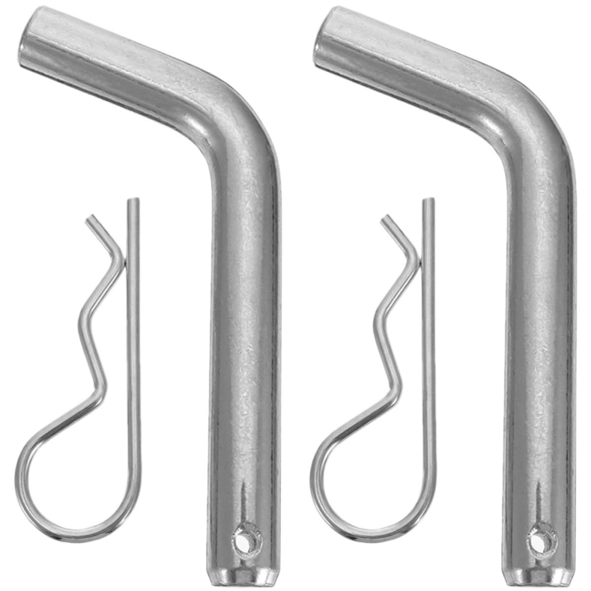 Towing Hitch Accessories 5/8 Inch with 105 Degree Bend 2 Sets Trailer Hitch Pins and Clips High-Strength Iron for Ball Mount Stability