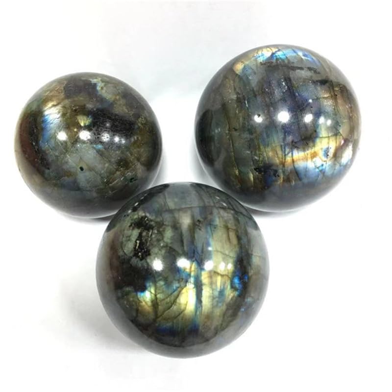 Bola de Cristal de luz de Luna de Cuarzo labradorita Natural decoración hogareña