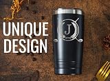 Onebttl Golf Gifts for Men with Initial for Golfer & Golf Lovers, 20oz Travel Mug, Perfect Gifts for Men, Birthday, Christmas - J