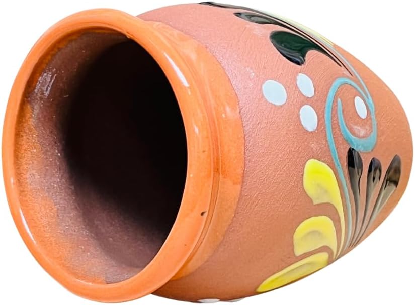 Set of 8 Catrina Cantarito Cup - Catrina Clay Cantarito - Guelaguetza Designs