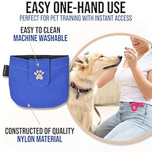   Dog-Treat-Pouch-Blue-Pocket-Sized-Training-Treat-Pouch-Lightweight-Dog-Treat-Holder-with-Magnetic-Flap-for-Stability-Perfect-Dog-Accessories-Made-of-Durable-Nylon-Machine-Washable